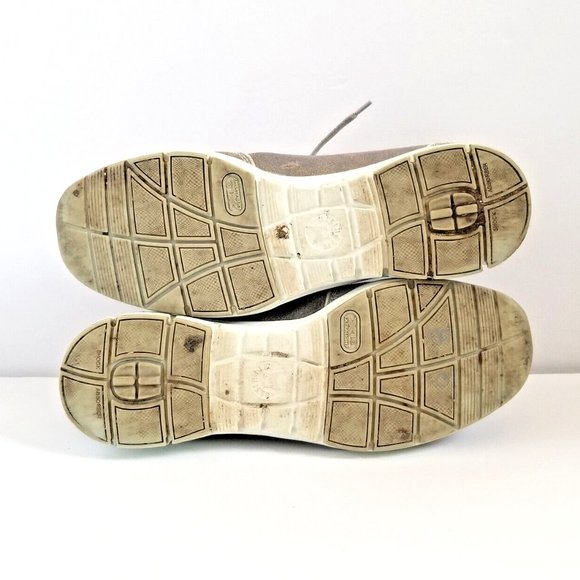 MEPHISTO Yael Metallic Gold Leather Sneakers US 9 UK 6.5 Lace Up Glittery - Picture 11 of 13